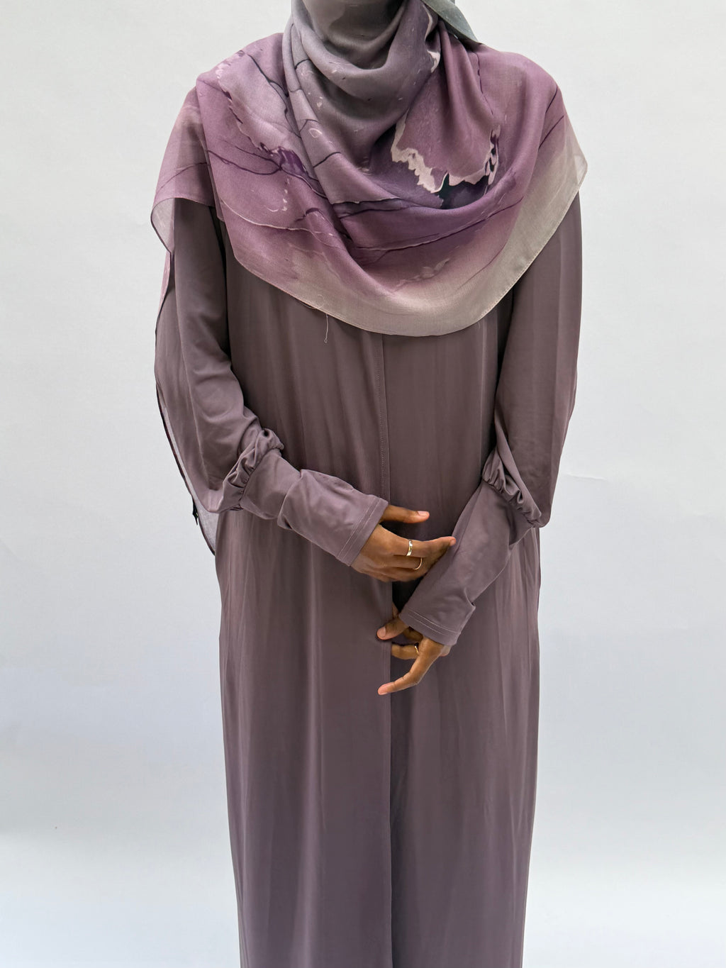 Dusty Purple Jersey Dress Set