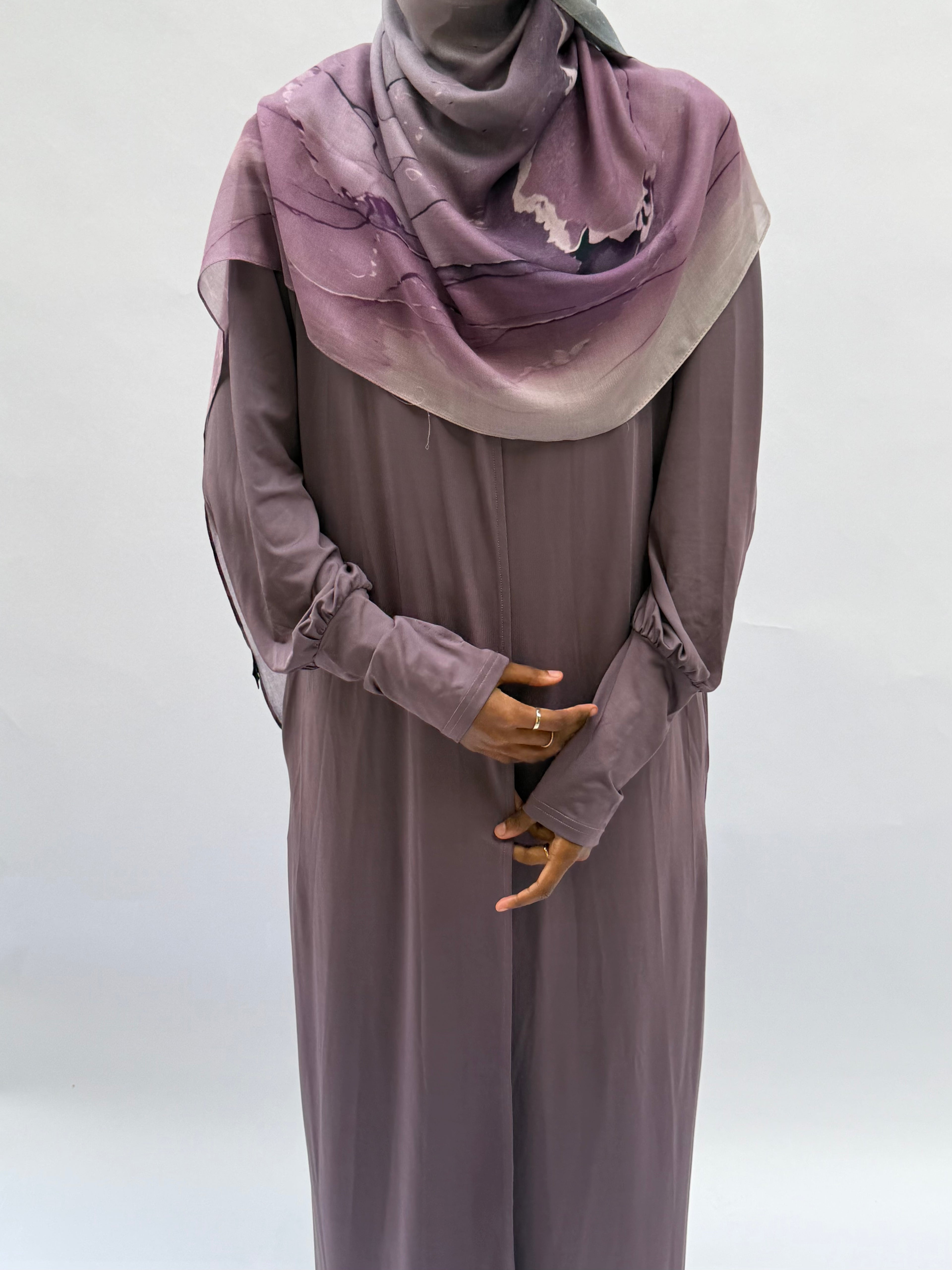 Dusty Purple Jersey Dress Set