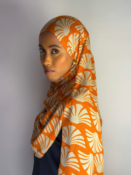 Amber Sea Shell Print